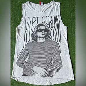 Nirvana Kurt Cobain Tank Top HM Divided Womens Size Large US 40